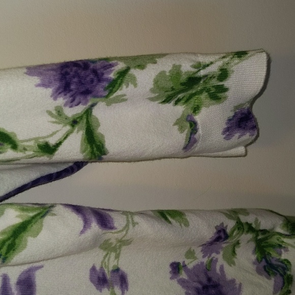 Talbots Petites Women's Size M Button Front Floral Print Cardigan Sweater - Picture 3 of 10